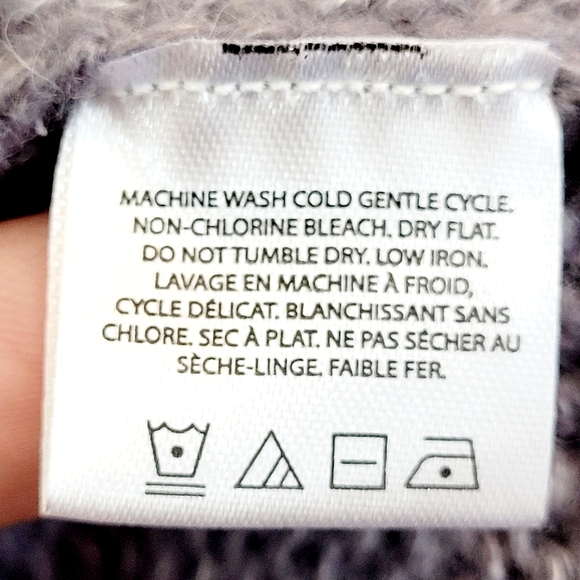 NIA Periwinkle Grey Purple Button Front Wool Blend Cardigan Sweater NWOT Large - Picture 6 of 10